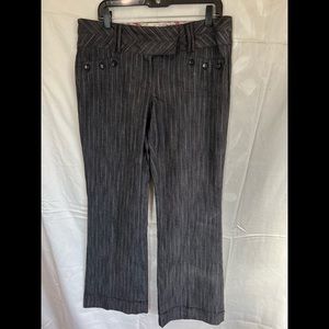 Pin stripe bell bottom cuff pants